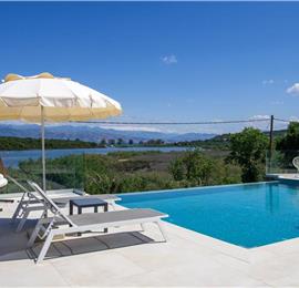 3 bedroom villa with pool & sea view, near Acharavi, sleeps 6